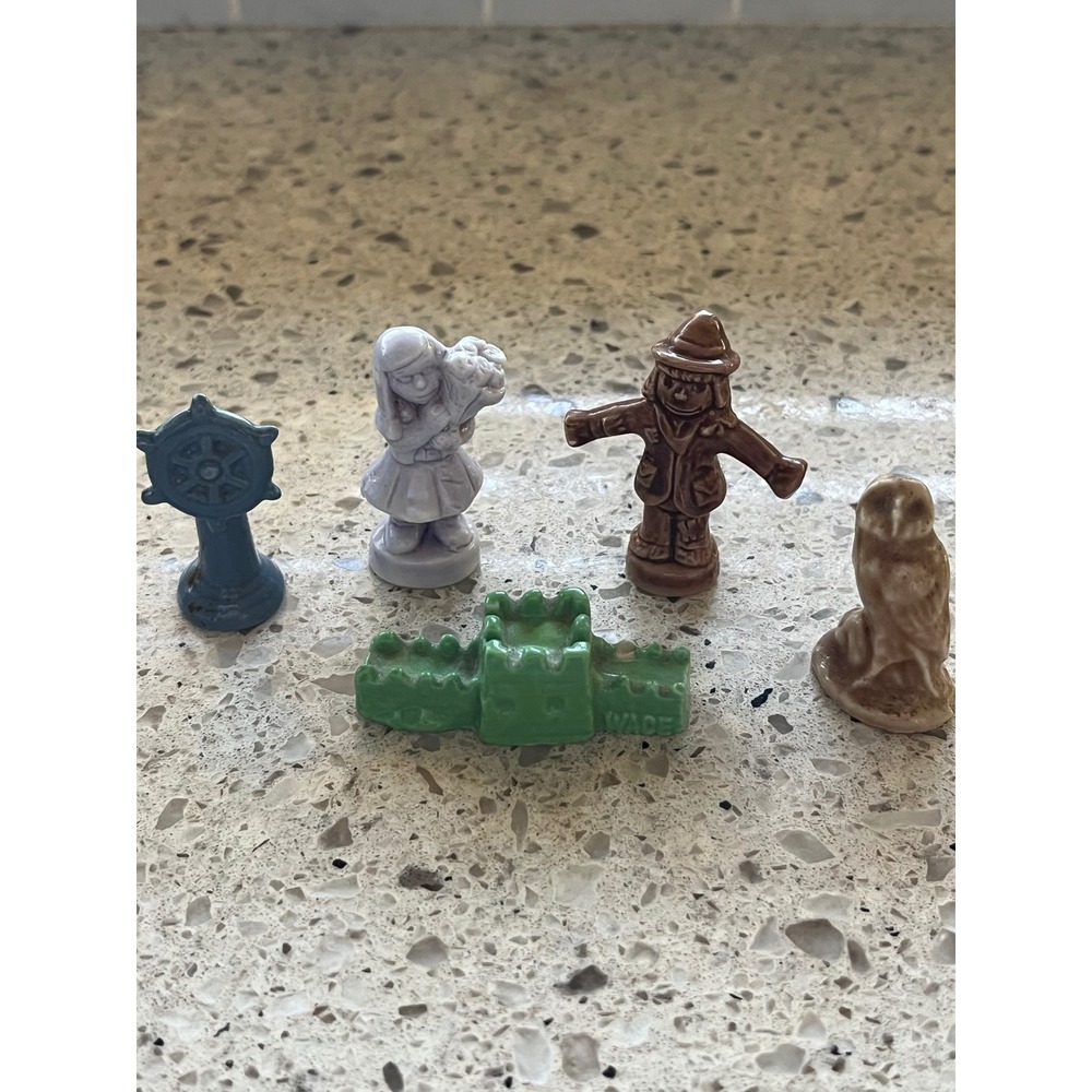 Wade England Red Rose Tea Figurines Lot of 5 Scarecrow Owl Castle Wheel